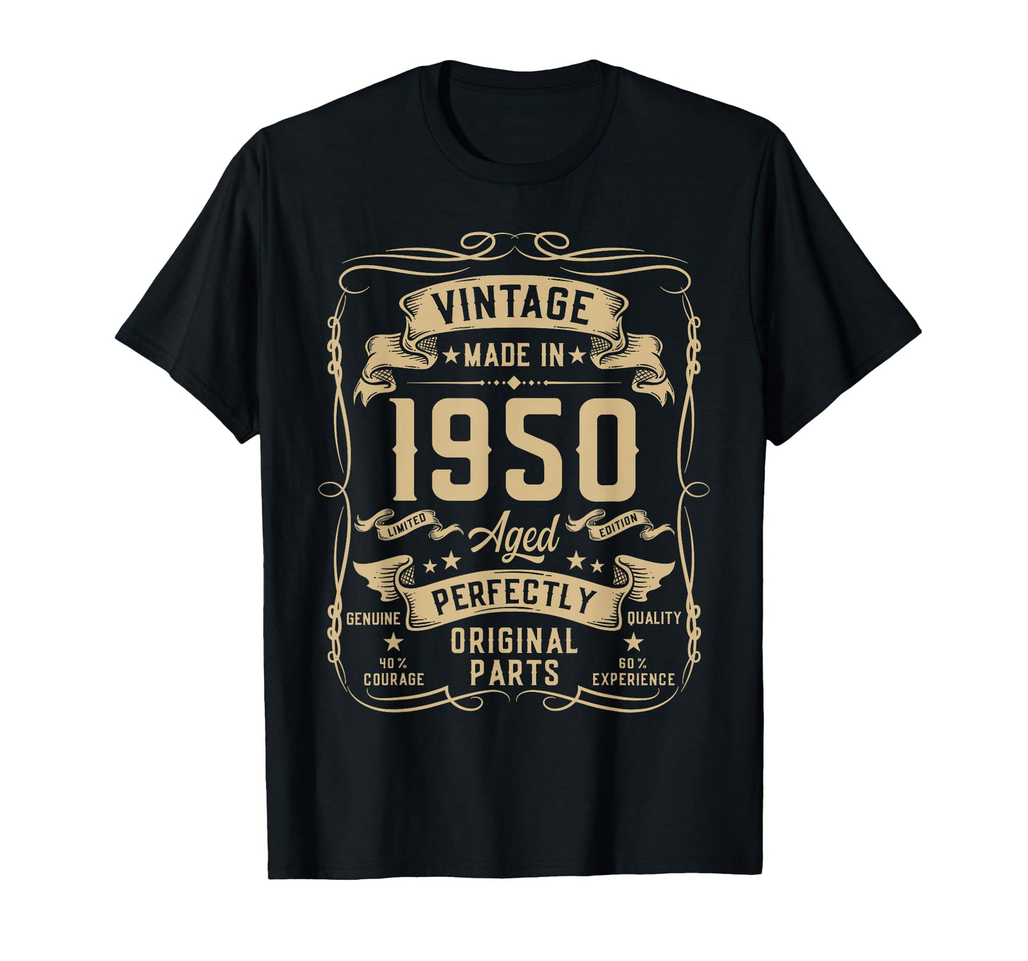 Vintage 1950 75yr 75th Birthday Gifts for Men 75 Years Old T-Shirt