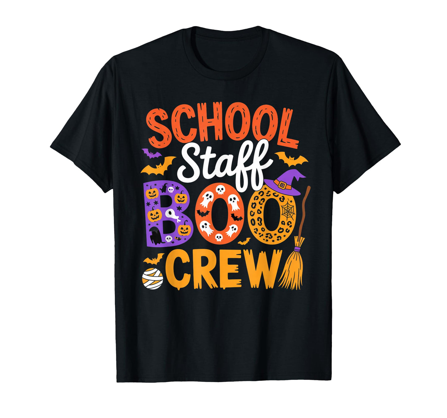 School Staff Boo Crew Matching Halloween Outfit for Teachers T-Shirt