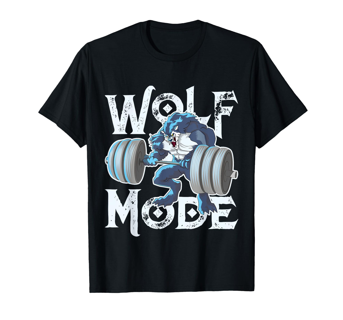 Wolf Mode Workout Lifting Weights Gym Beast Fitness Animal T-Shirt