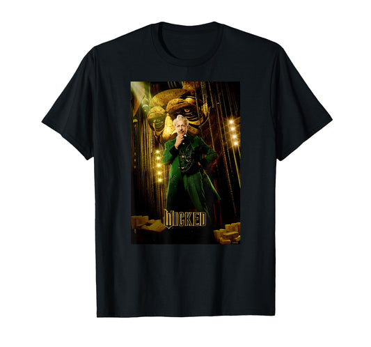 Wicked Unisex-Adult T-Shirt - Wicked Wizard Poster - Black - Small - Short Sleeve - Movie Character T-Shirt