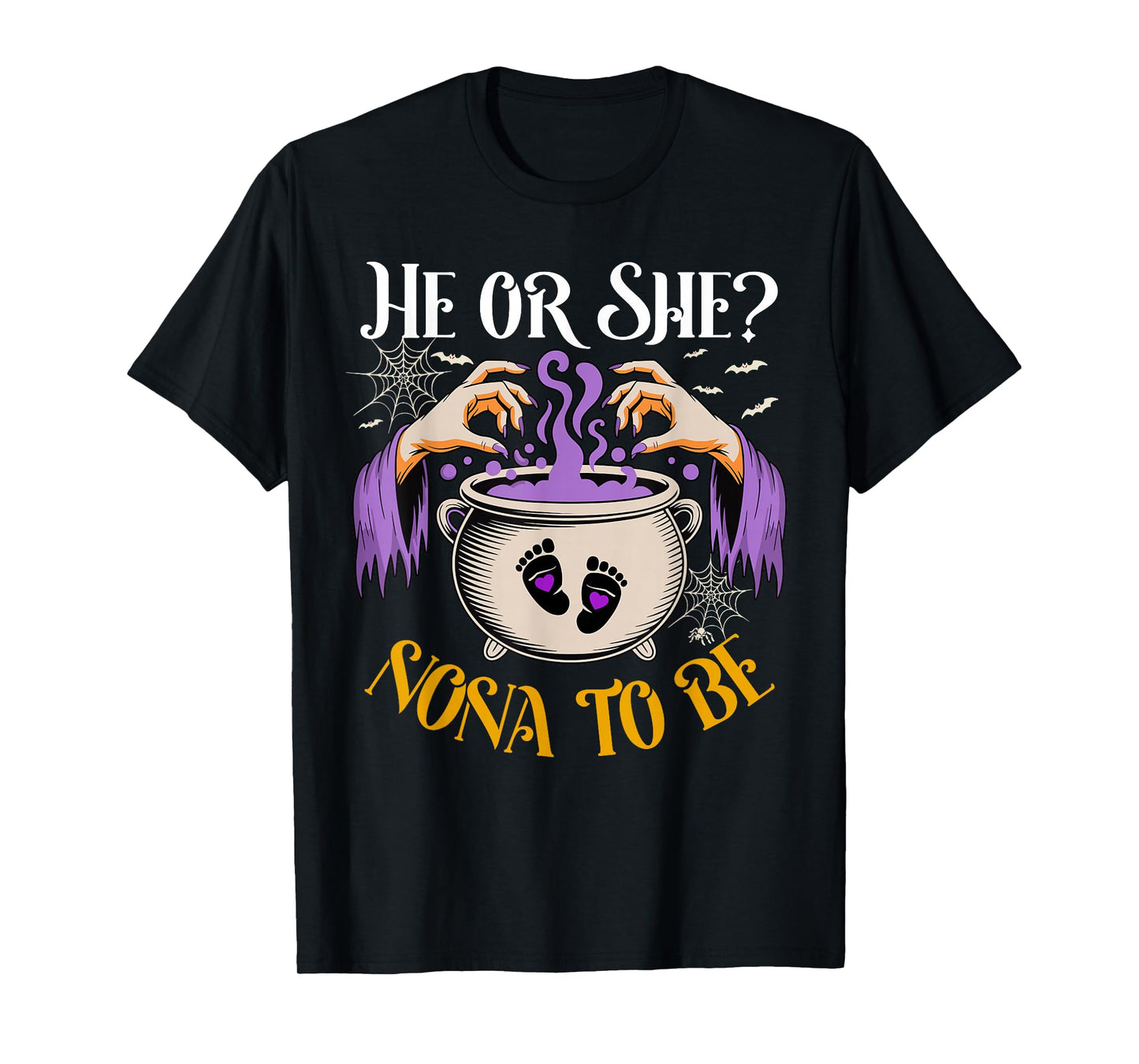 He Or She Nona to Be Baby Reveal Halloween Costume T-Shirt