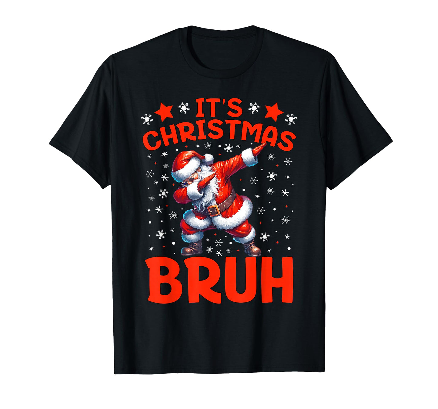 Funny Bruh Christmas Boys Kids Dabbing Santa Claus Xmas T-Shirt