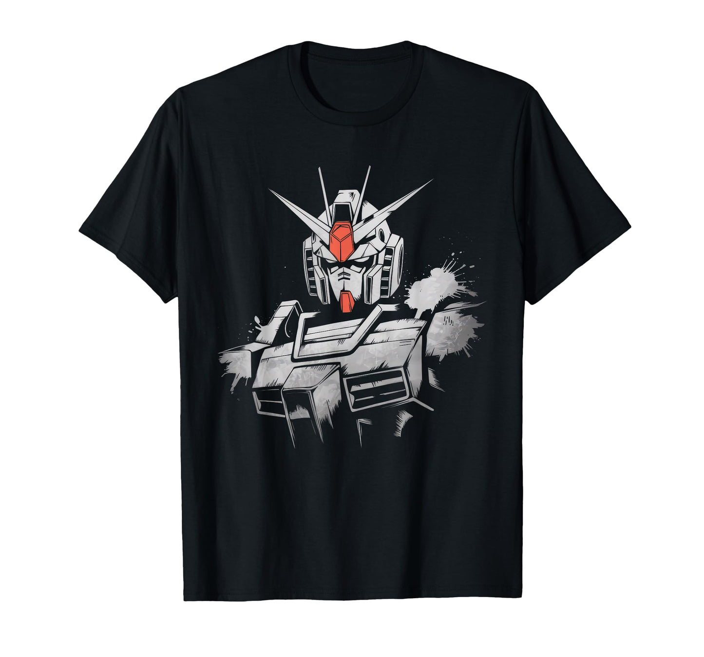 Mecha Tshirt Japanese Mecha Robot Head Anime Art Ukiyo-E T-Shirt