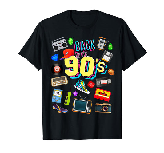 Men's Women's Kids Vintage Retro Back To 90's Graphic Design T-Shirt