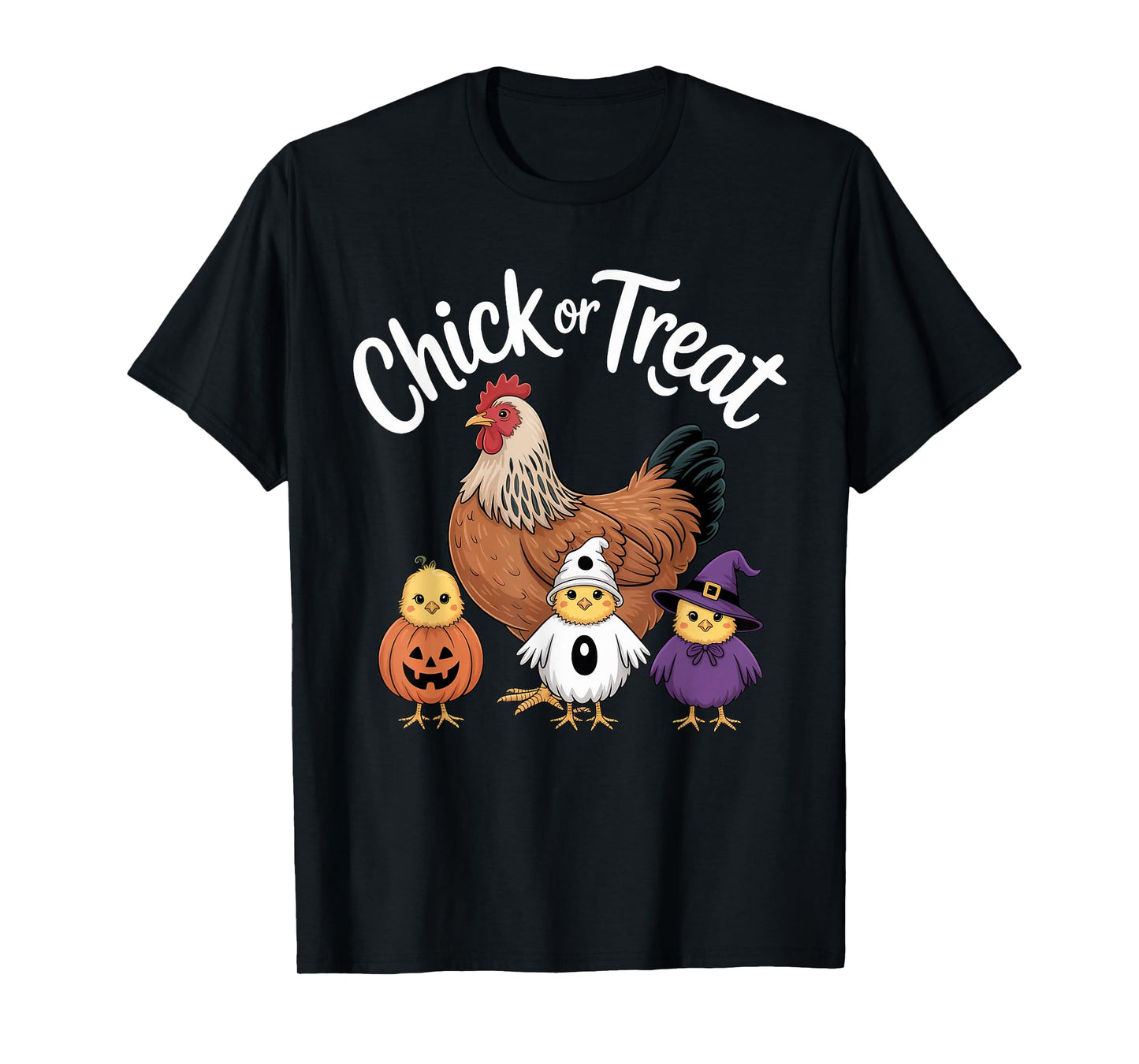 Chick or Treat Halloween Chicken Lover's Spooky Witch T-Shirt