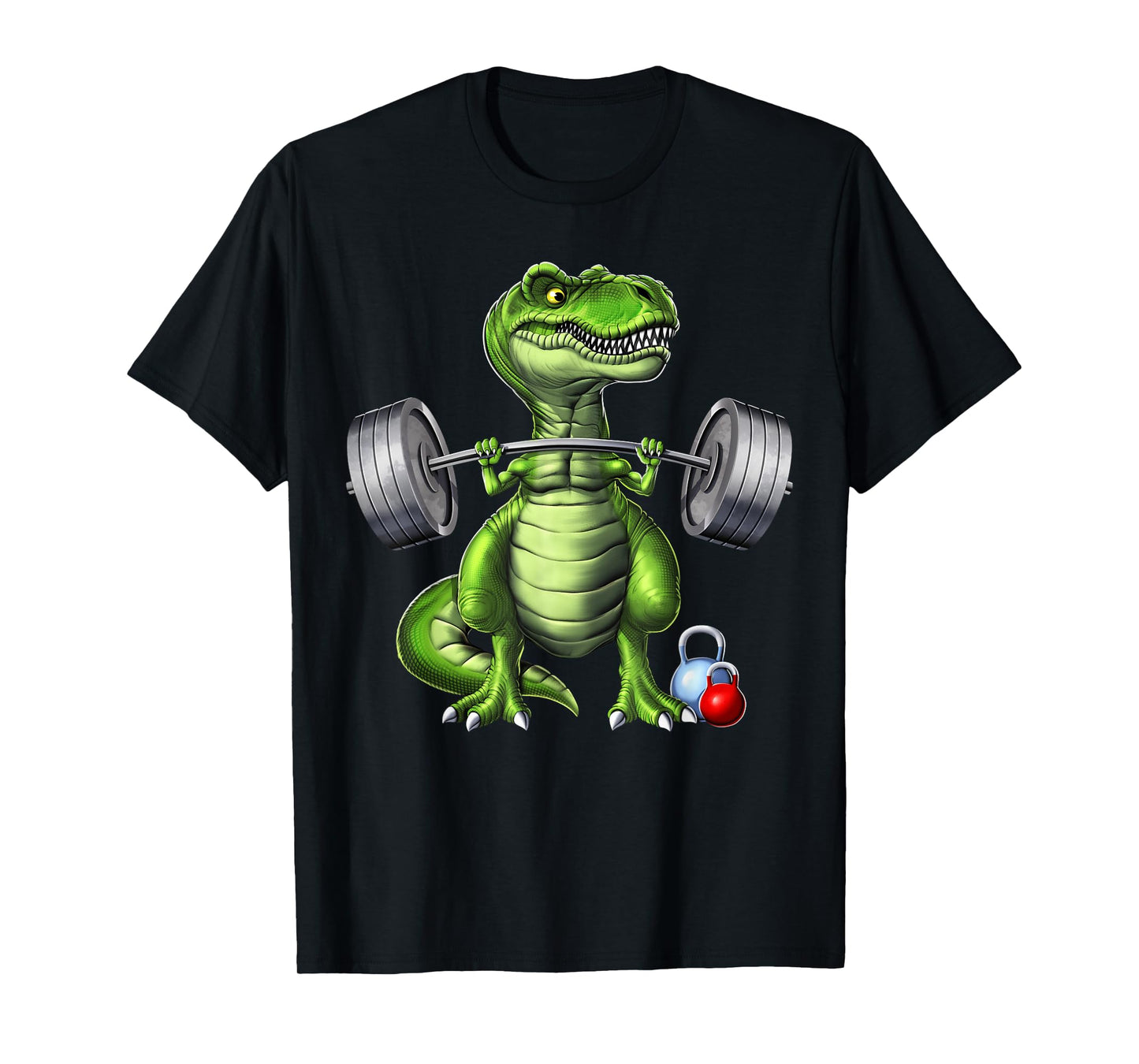 T-Rex Dinosaur Fitness Gym Workout Weightlifting T-Shirt