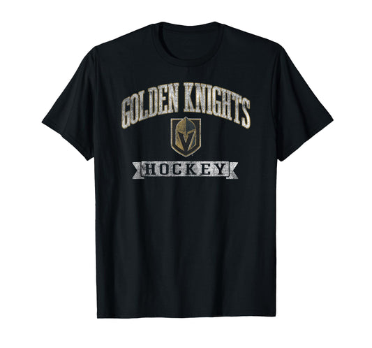 Vegas Golden Knights Vintage Hockey Dark Heather Licensed T-Shirt