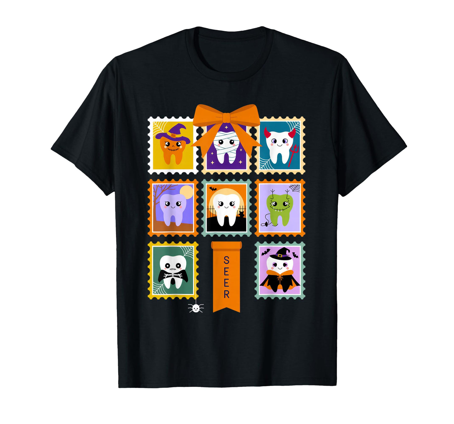 Halloween Tooth Characters Cute Dentist Kids Trick Or Treat T-Shirt