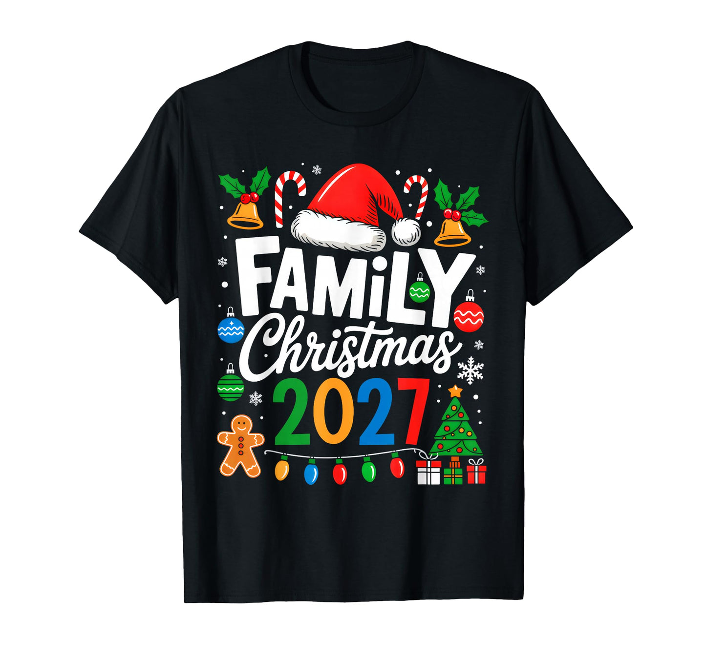 Family Christmas 2027 Matching Pajamas Xmas Family Christmas T-Shirt