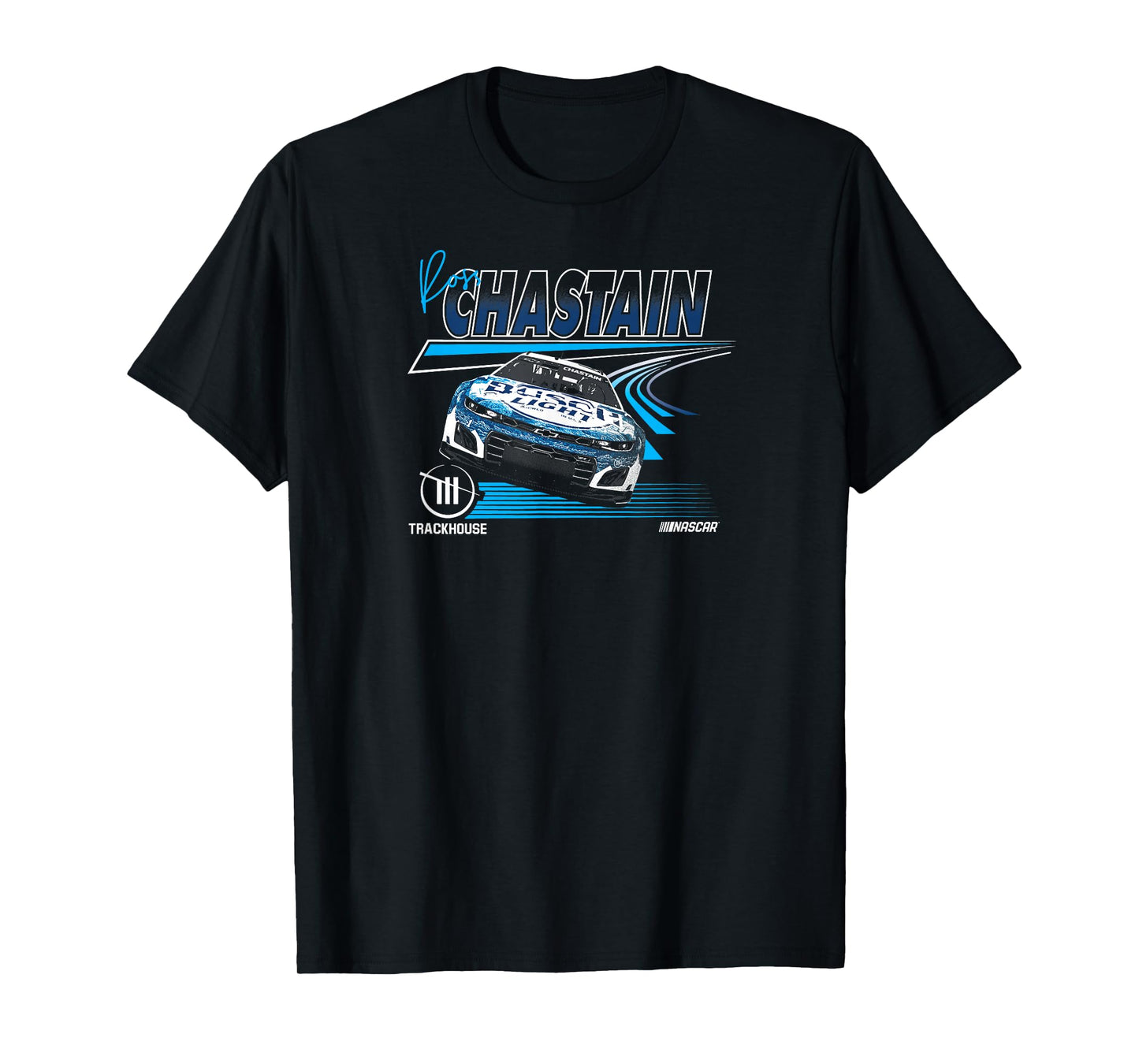 NASCAR - Ross Chastain Trackhouse Race Lines Black T-Shirt