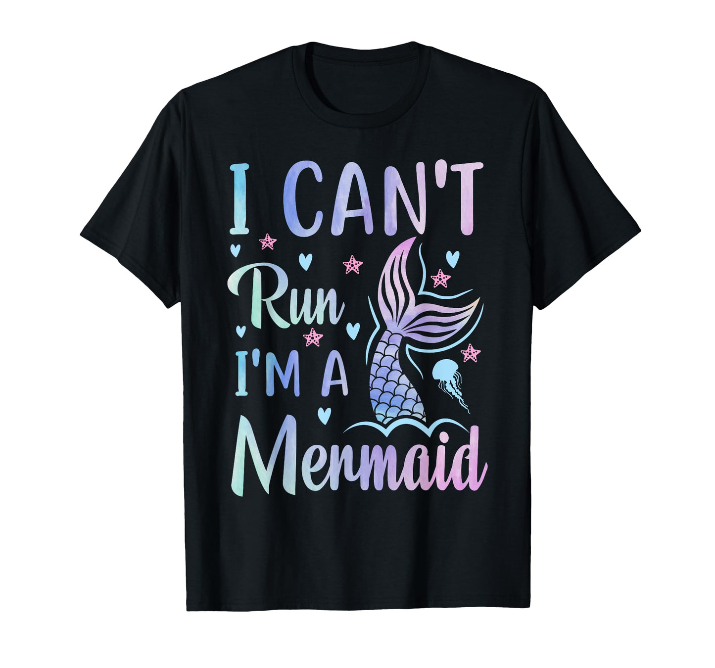 Funny Swimming Workout Mermaid I Can't Run I'm A Mermaid T-Shirt