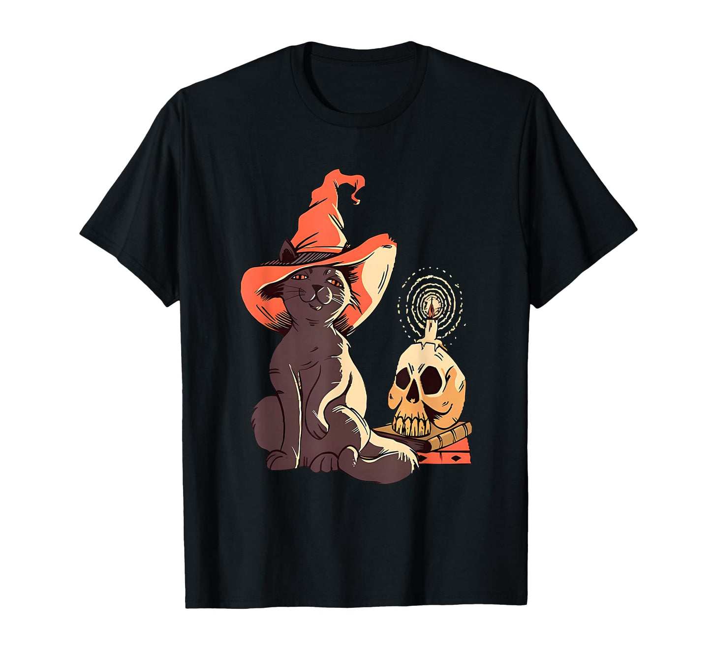 Spooky Cat's Witch Night Halloween Funny T-Shirt