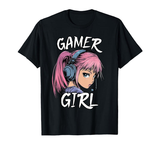 Gamer Girl Shirt For Girls Teens Women Video Gaming Graphic T-Shirt
