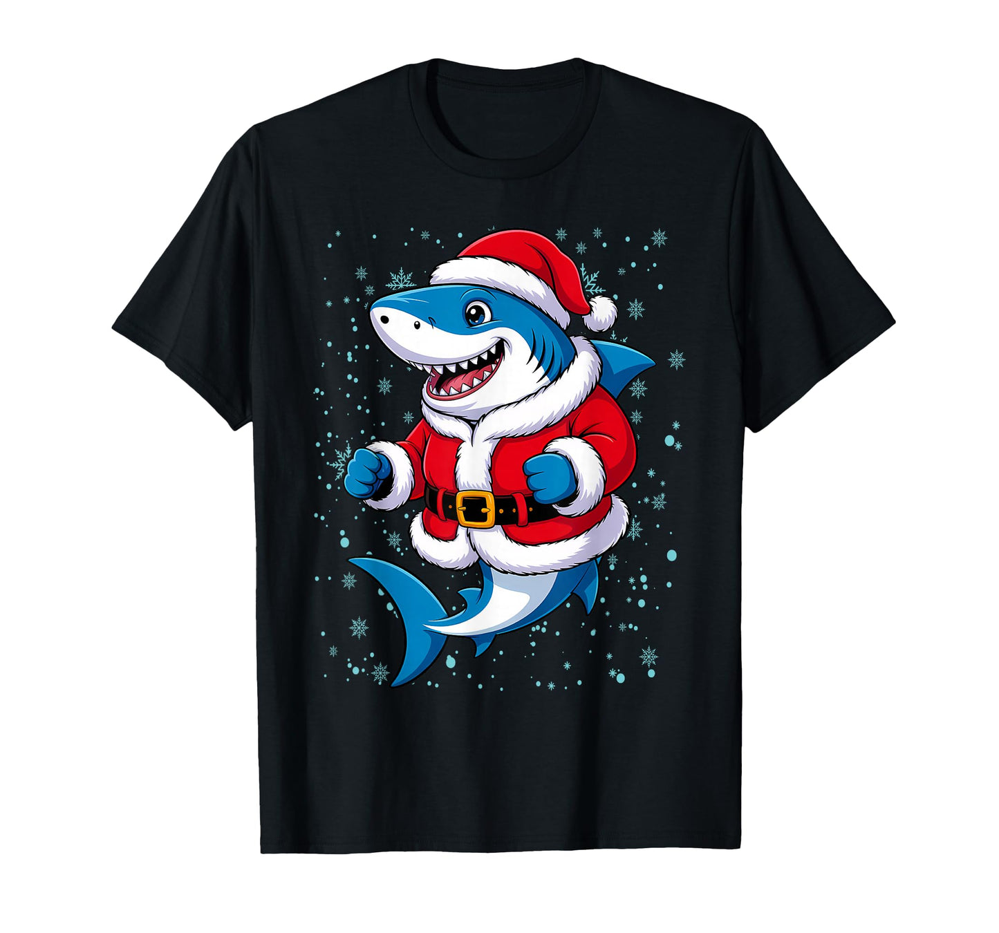 Shark Christmas for Boys Kids Santa Sharkmas Xmas T-Shirt