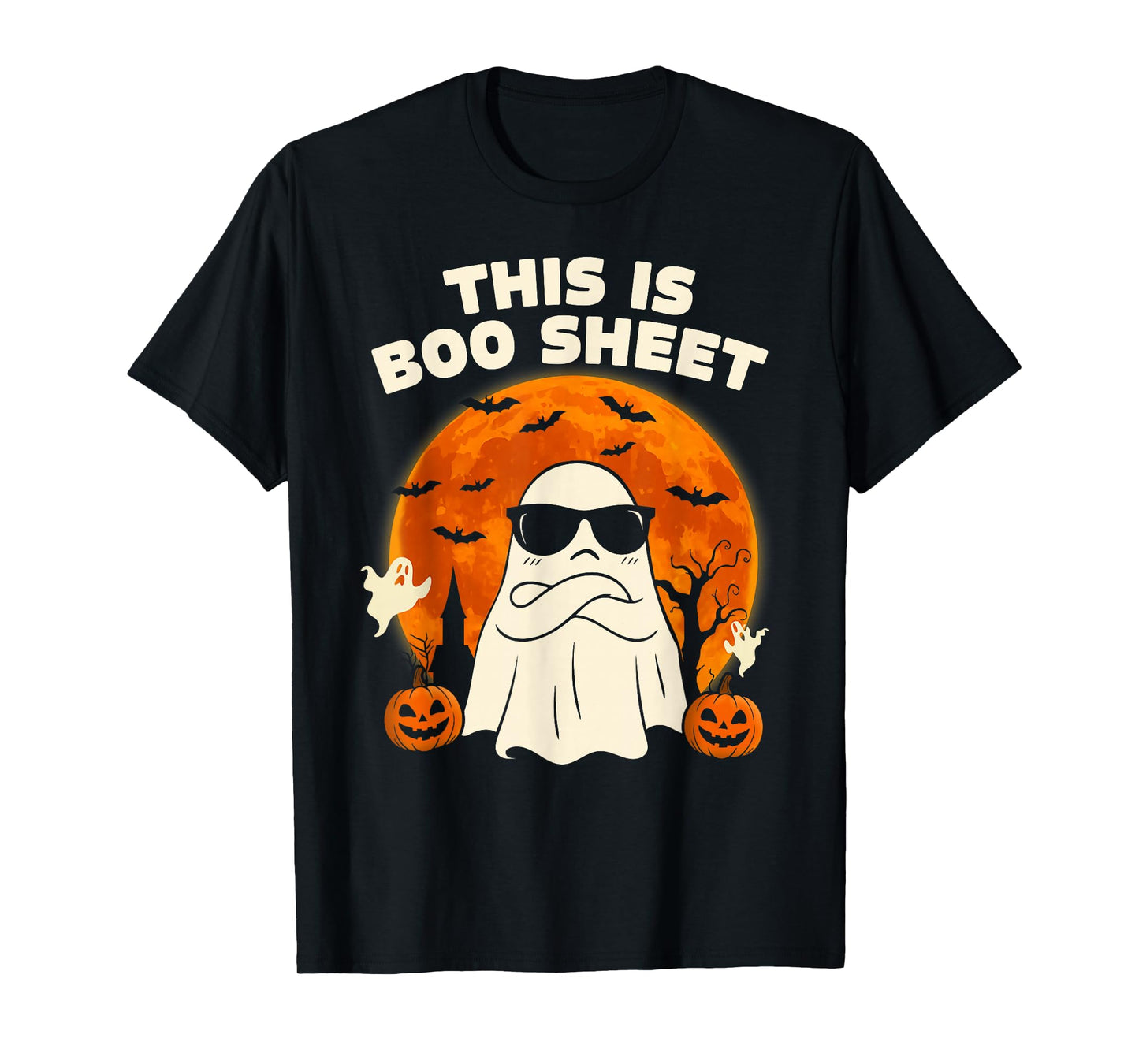 This is Boo Sheet Ghost Retro Halloween Costume Men Women T-Shirt