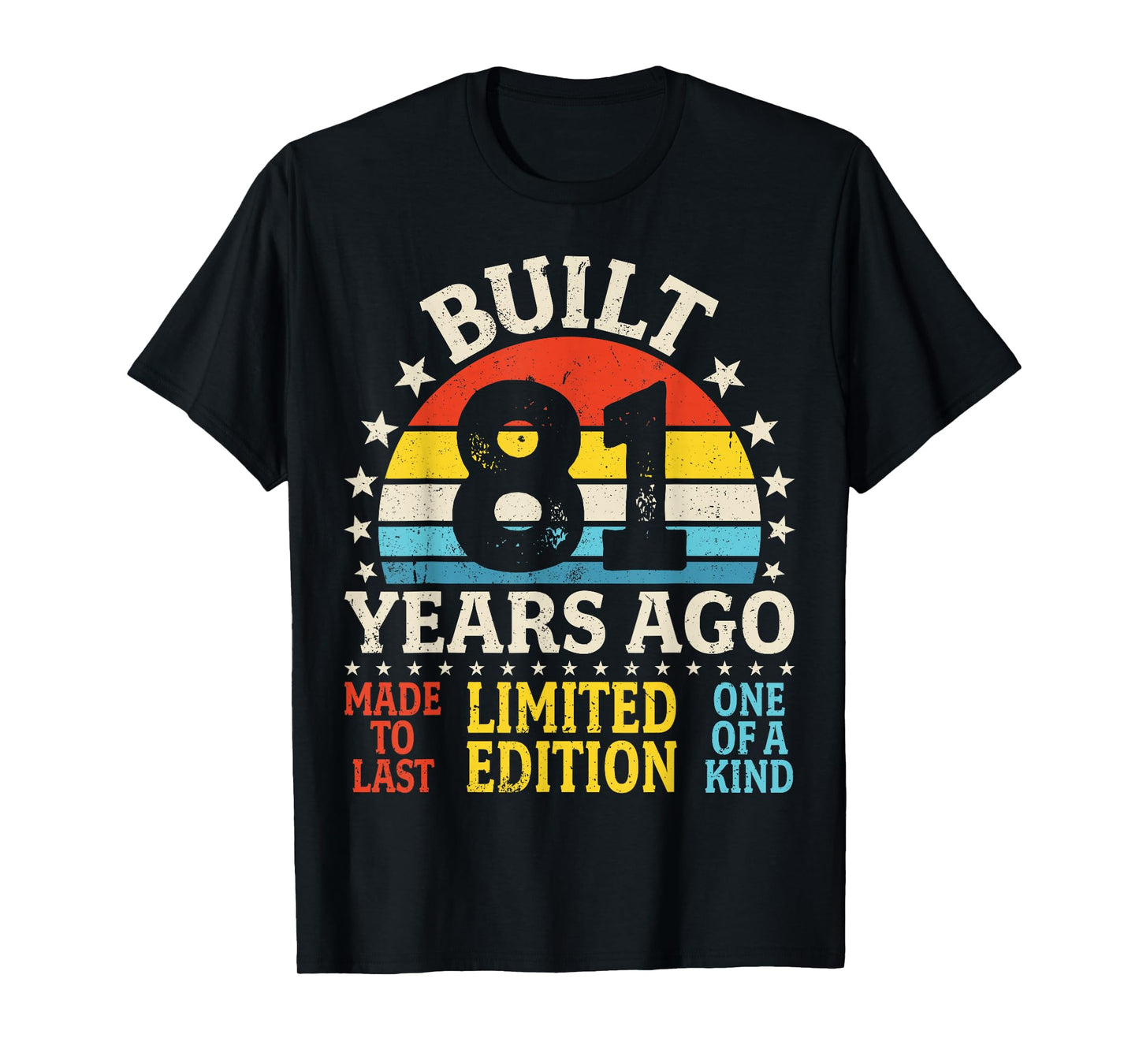 Built 81 Year Ago Classic Vintage 81st Birthday T-Shirt