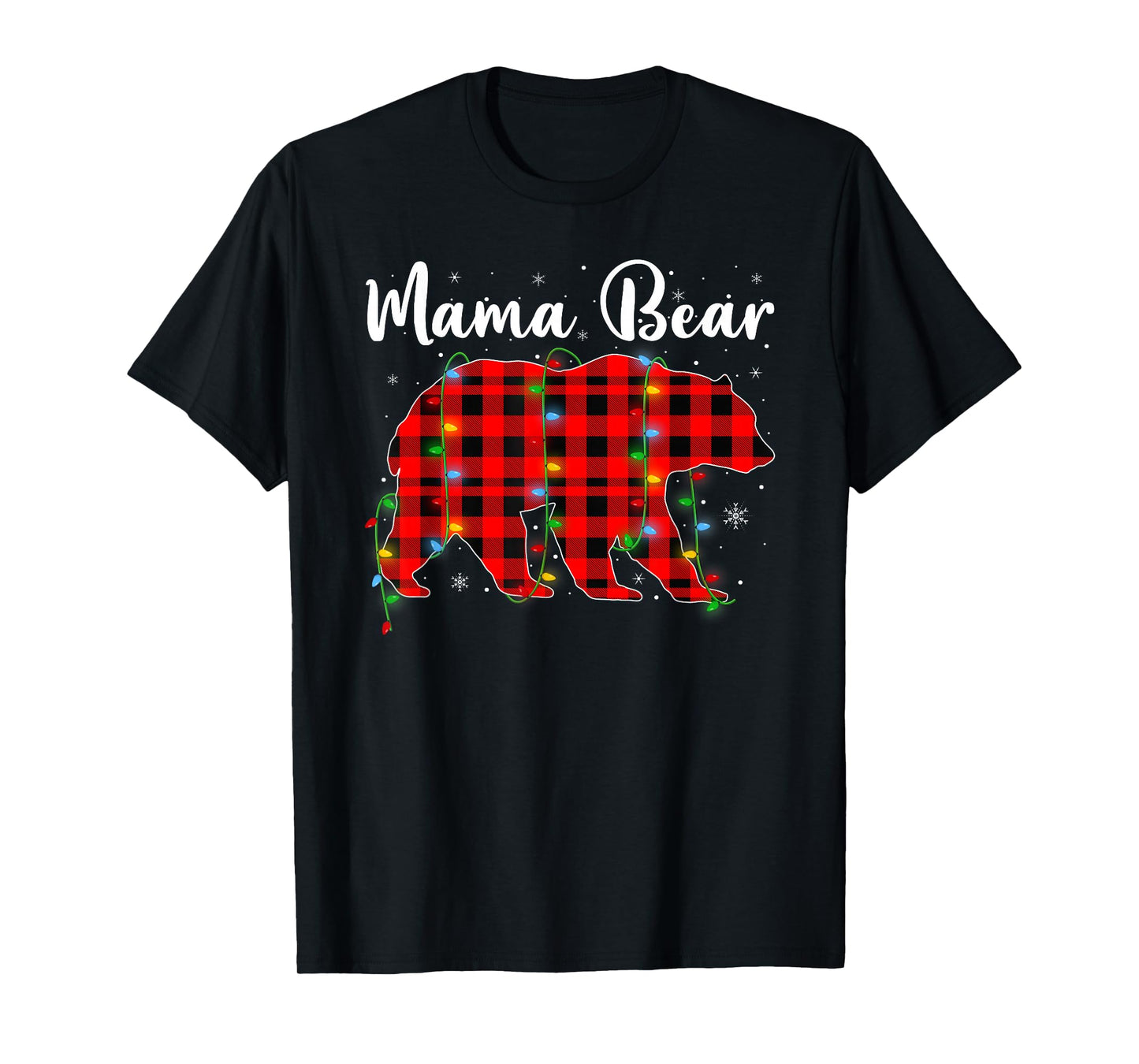 Mama Bear Christmas Pajamas Matching Family Mom Xmas T-Shirt