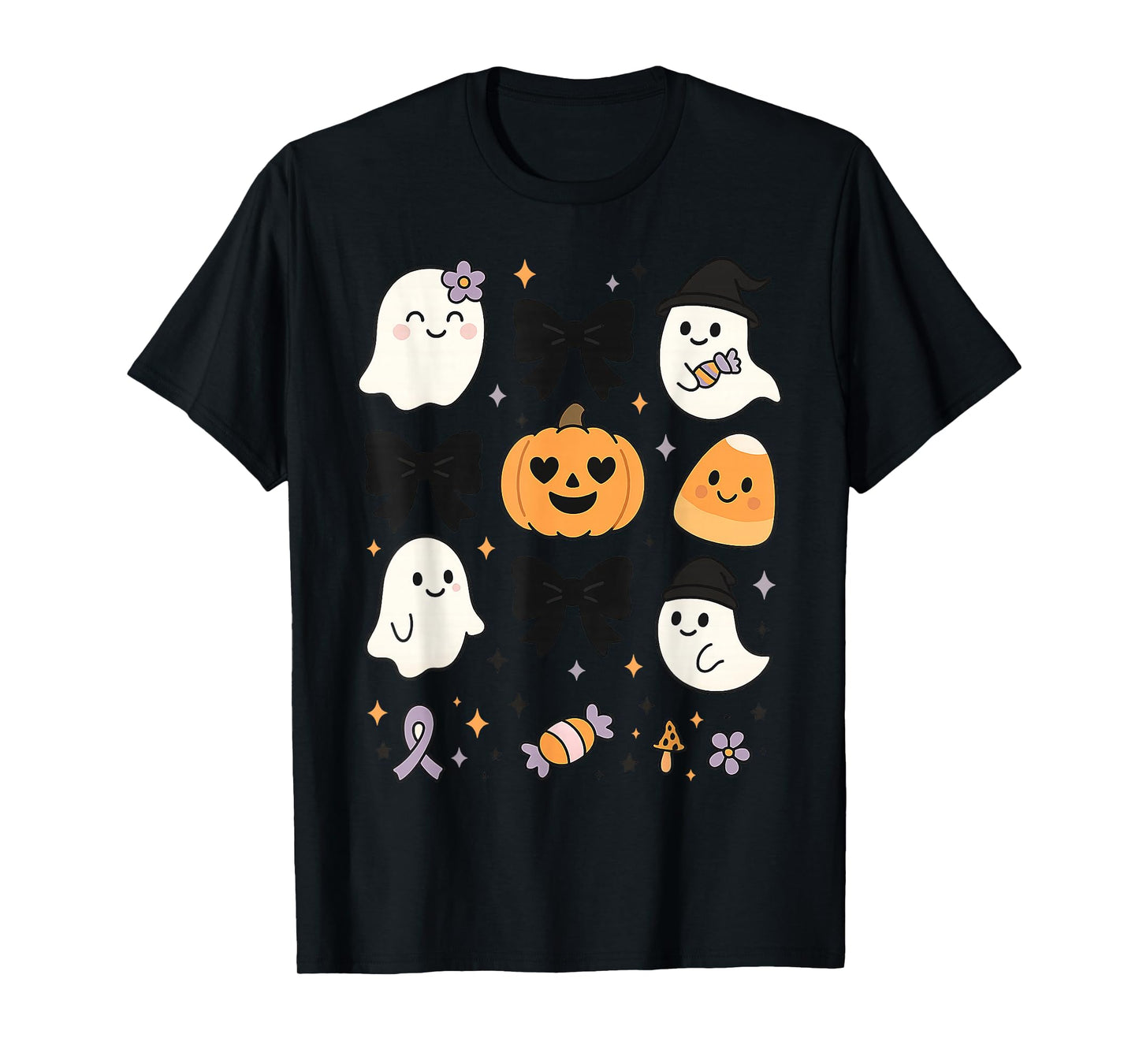 Cute Halloween Boo Ghost, Pumpkin, Witch Hat, Costume T-Shirt
