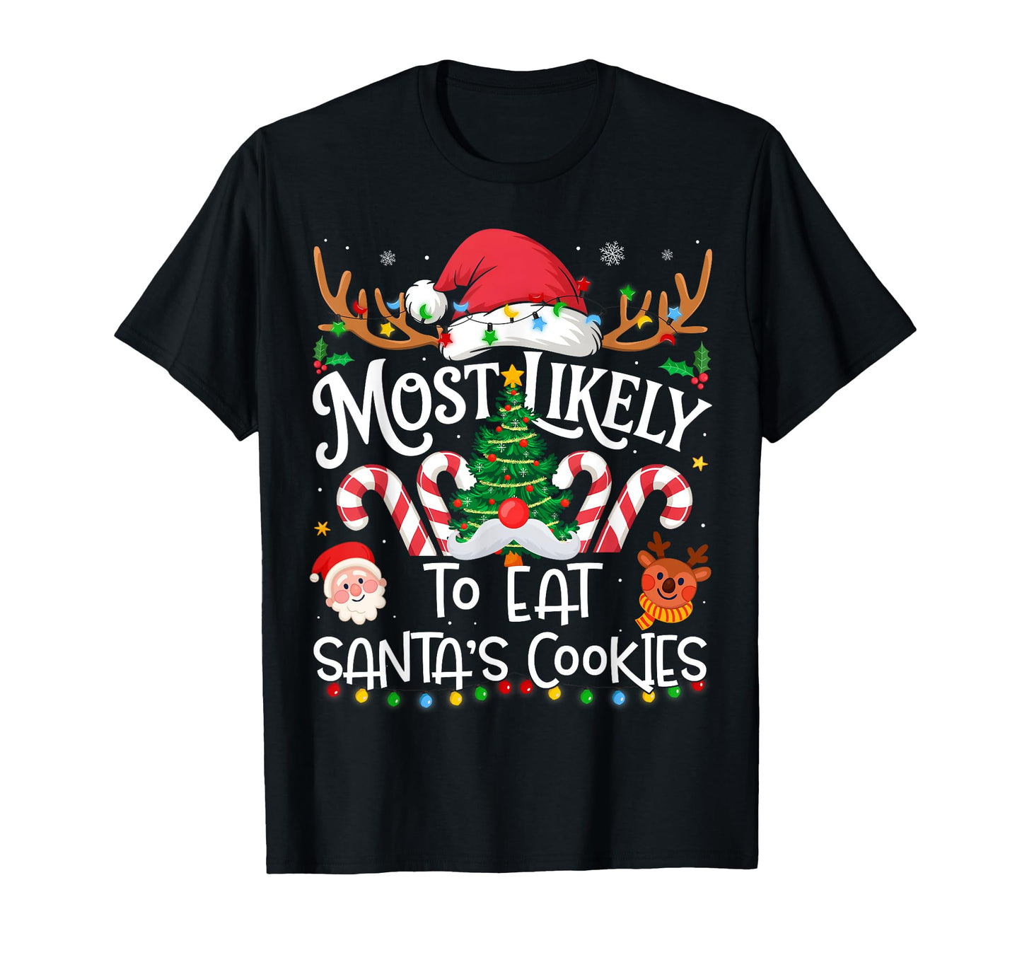 Most Likely to Eat Santa's Cookies Family Matching Christmas T-Shirt