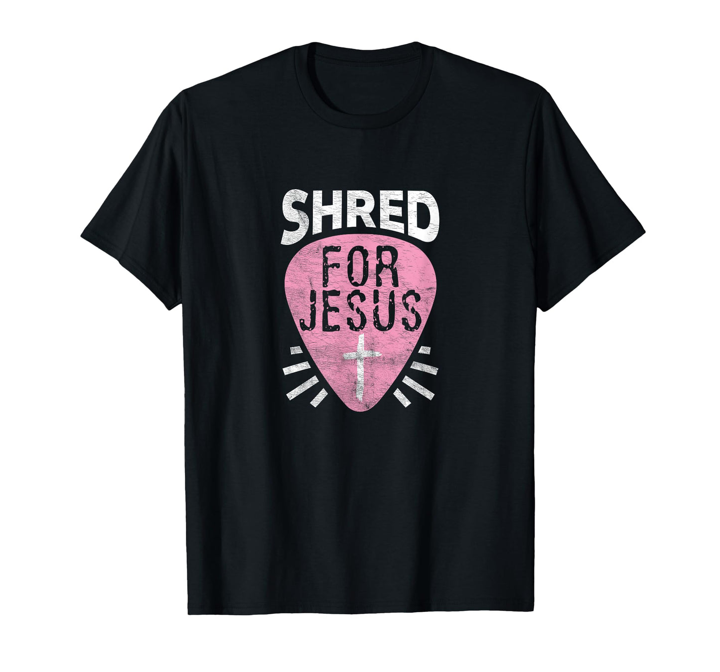 Shred For Jesus Christian Rock Heavy Metal Guitarist Guitar T-Shirt