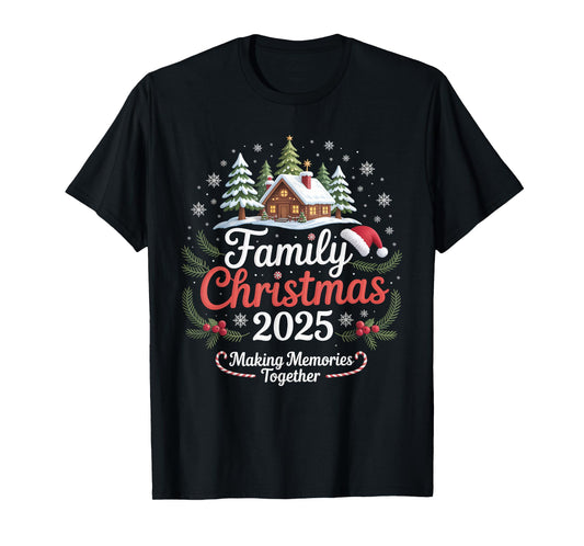 Family Christmas 2025 Matching Squad Santa Elf Funny Xmas T-Shirt