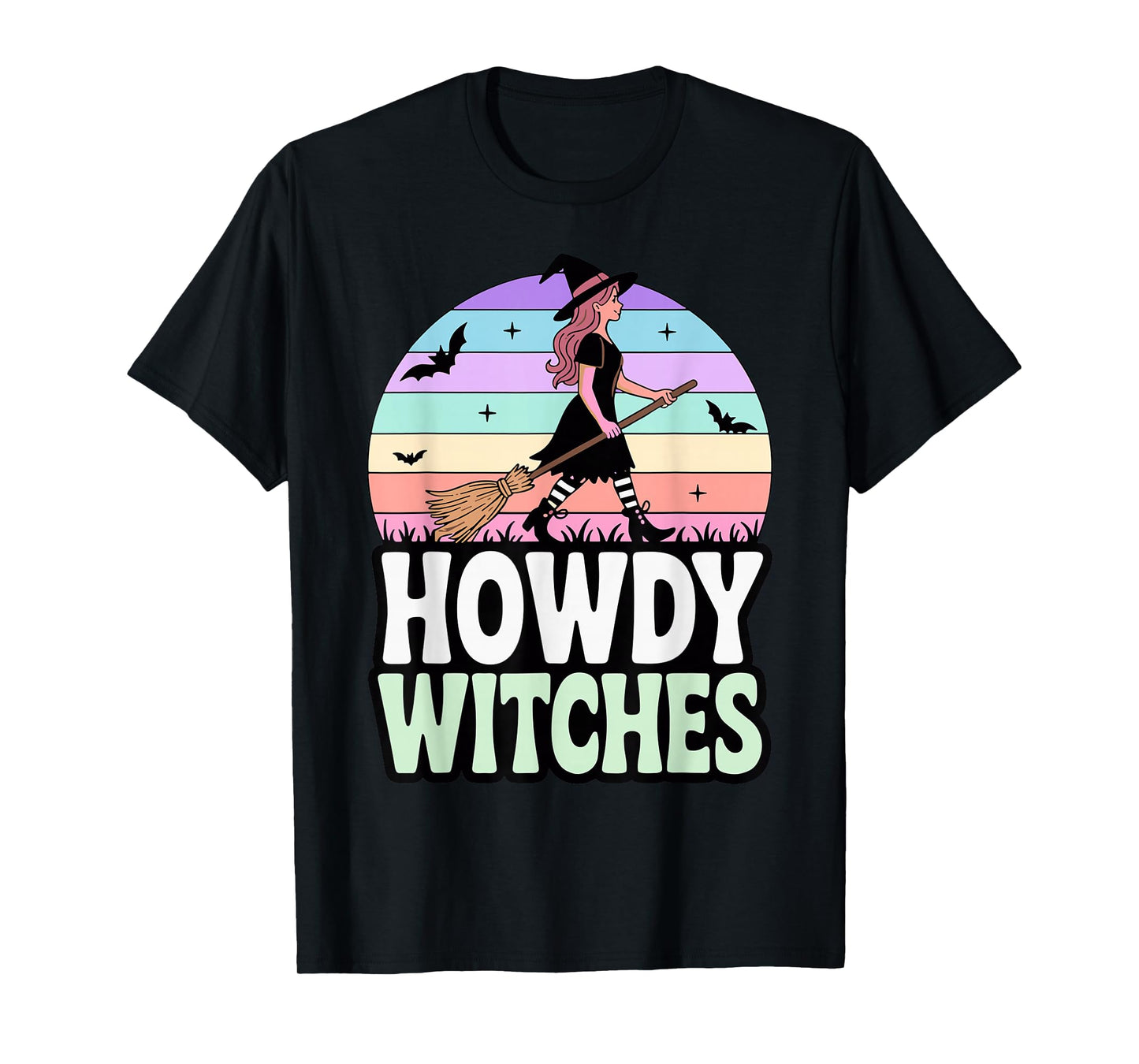Howdy Witches Witch Halloween Costume Spooky Season Womens T-Shirt