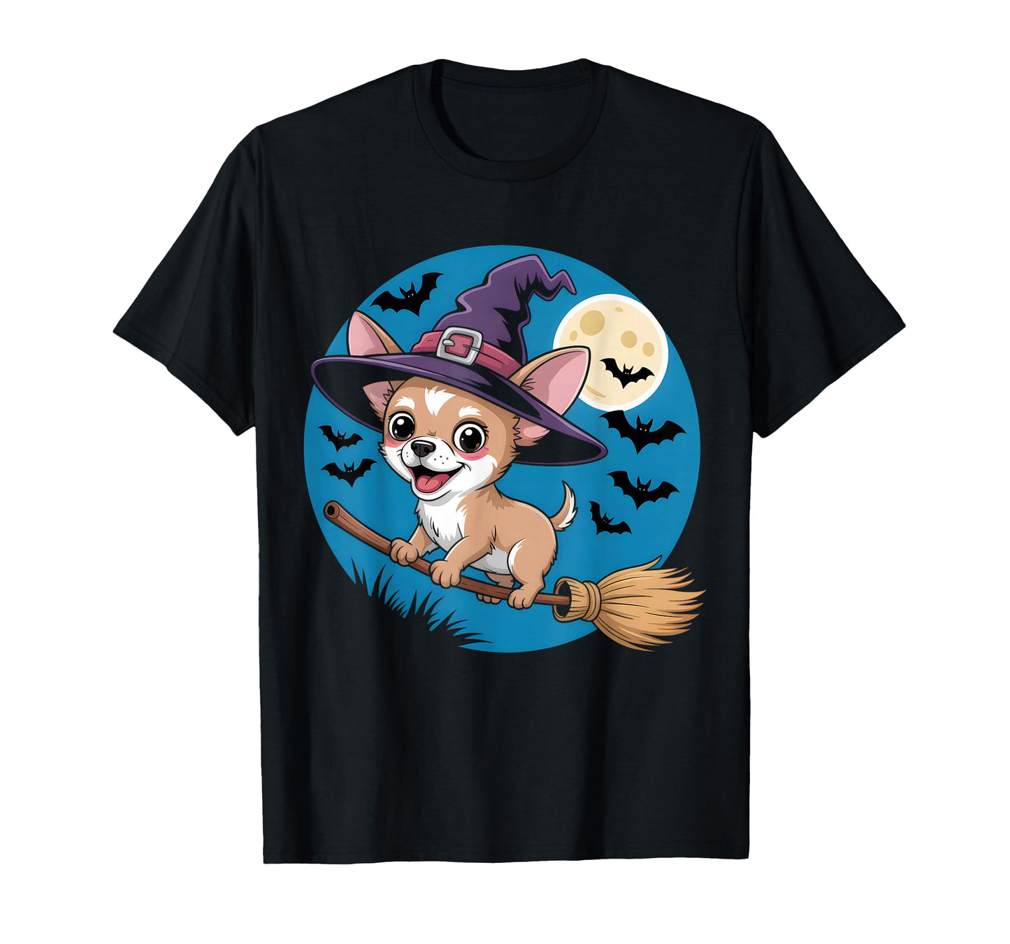 Chihuahua Witch Halloween T-Shirt