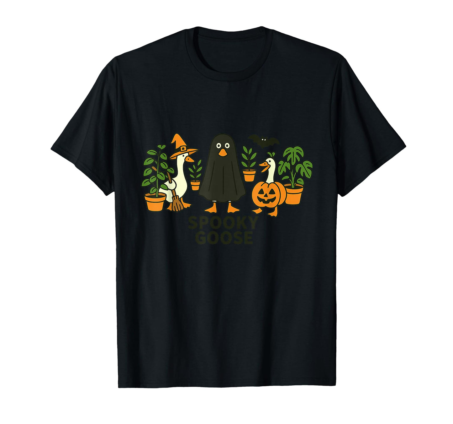 Spooky Goose Funny Halloween Costume Design T-Shirt
