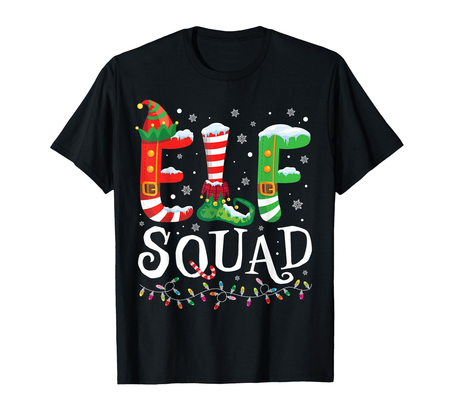 Elf Squad Funny Christmas Family Pajamas T-Shirt