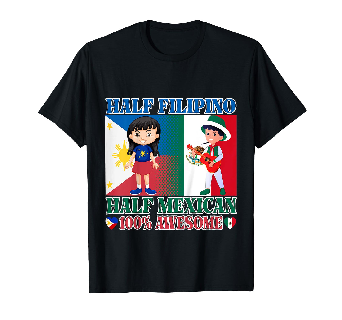 Half Filipino Half Mexico Toddler Mexico Philippines Flag T-Shirt