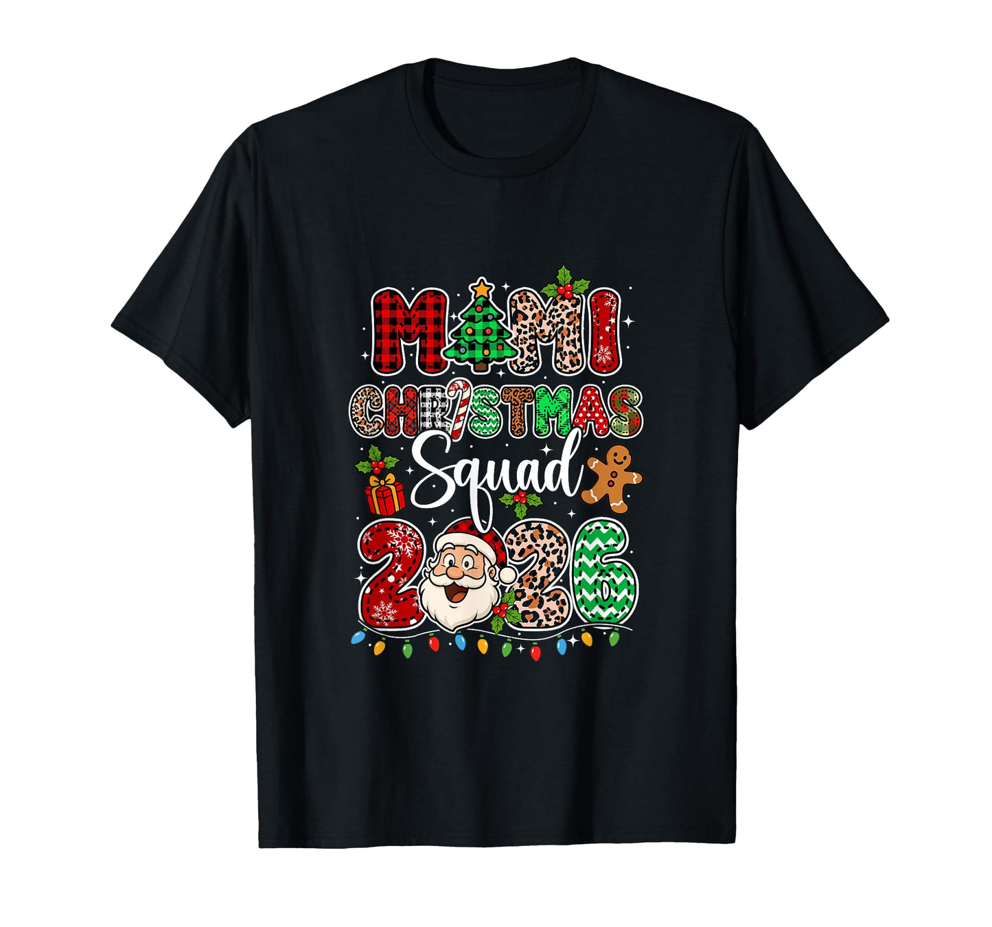 Mimi Christmas Crew 2026 Leopard Funny Santa Family Group T-Shirt