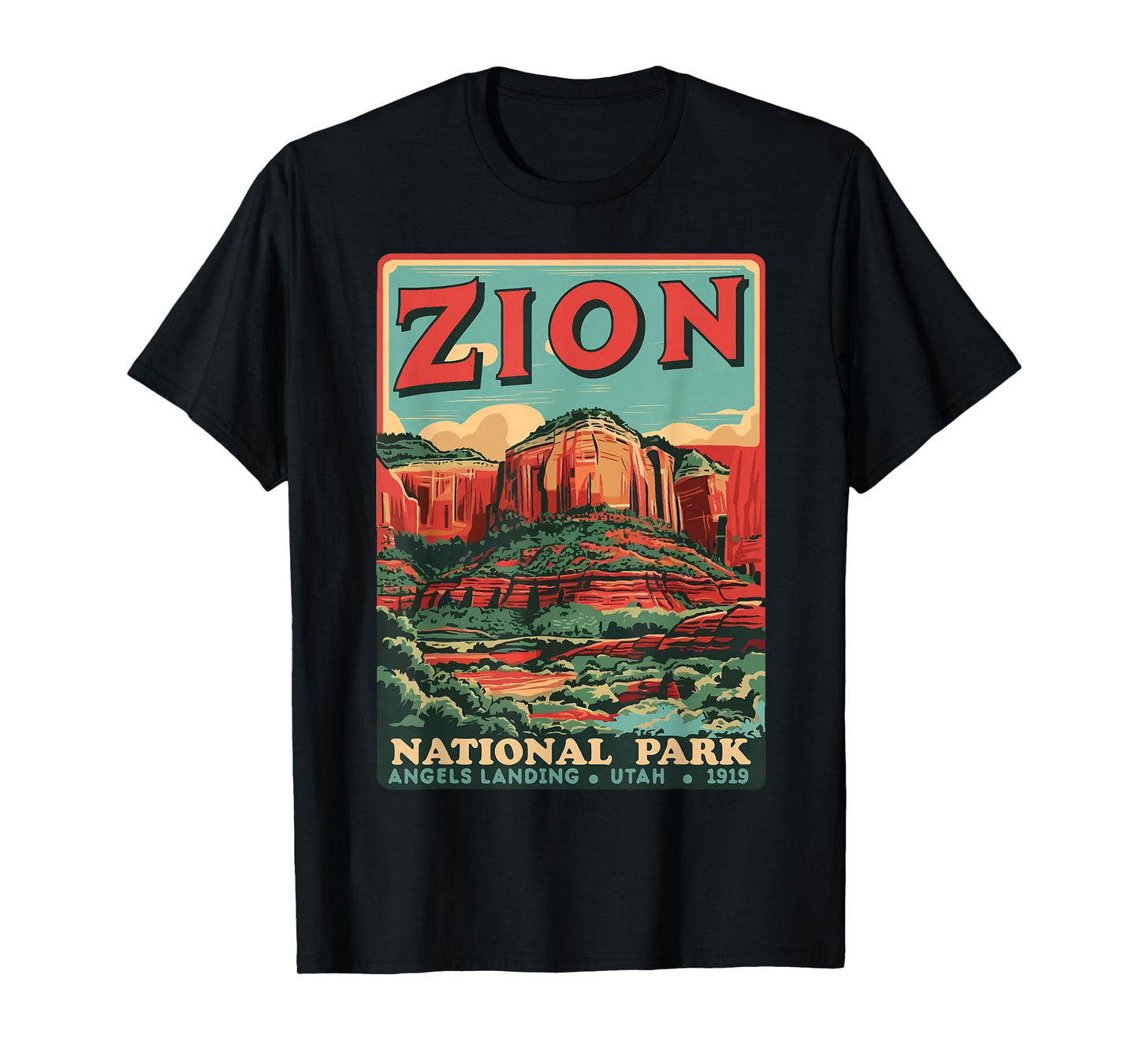 Zion National Park Utah Angels Landing Vintage hiking Trail T-Shirt