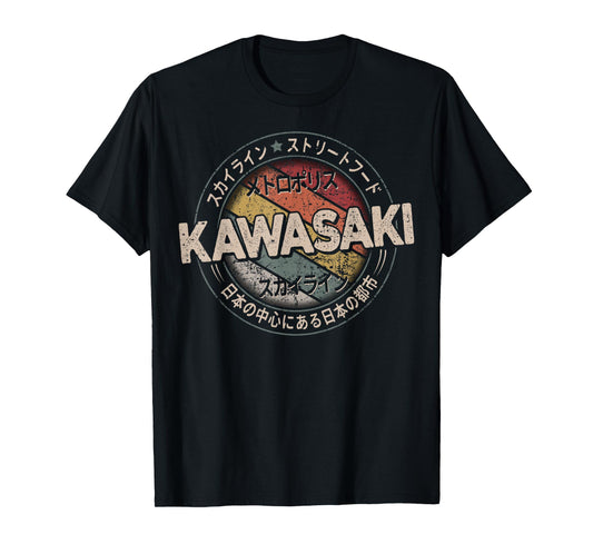 Kawasaki City 90s Retro Japan Aesthetics 80s Kawasaki T-Shirt
