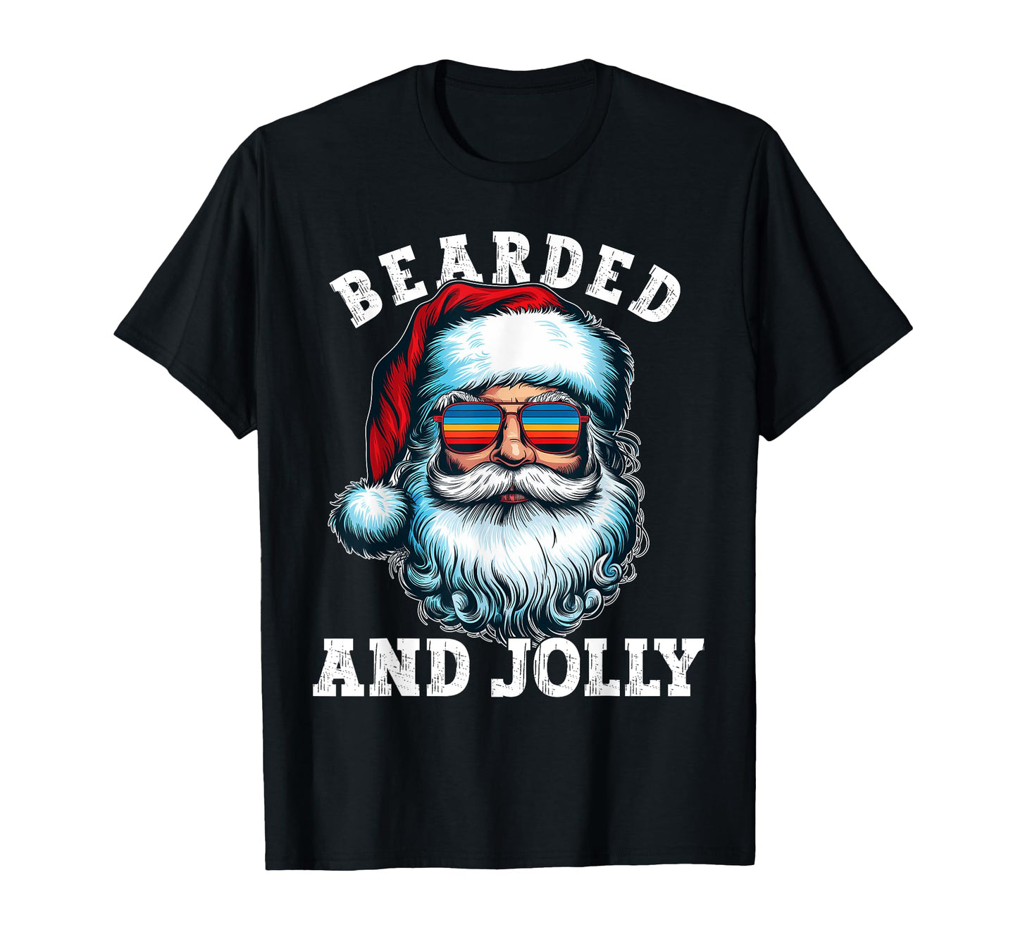 Vintage Mens Bearded And Jolly Gift Christmas For Men T-Shirt