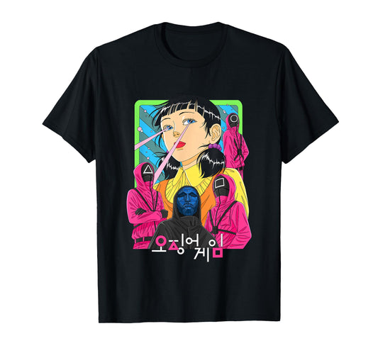 Squid Game 2 Young-Hee Front Man & Guards Animated Poster T-Shirt