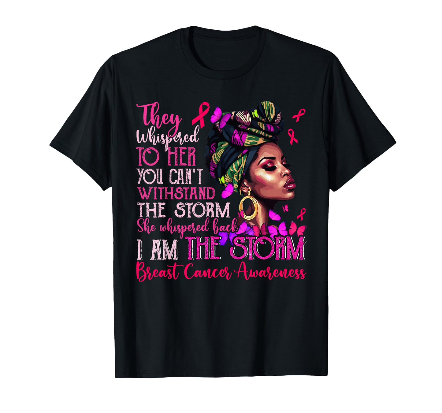 Vintage Motivational Support Breast Cancer Awareness Women T-Shirt