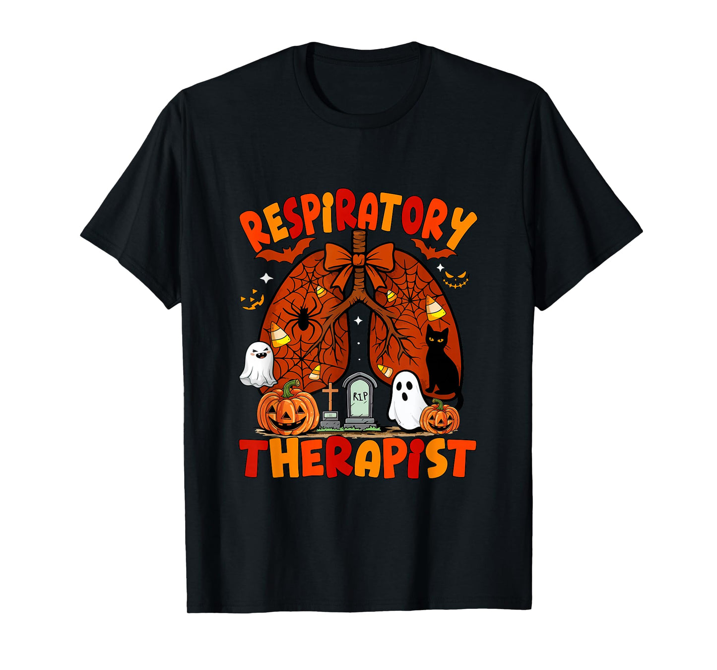 Respiratory Therapist Horror Lungs Halloween Medical T-Shirt