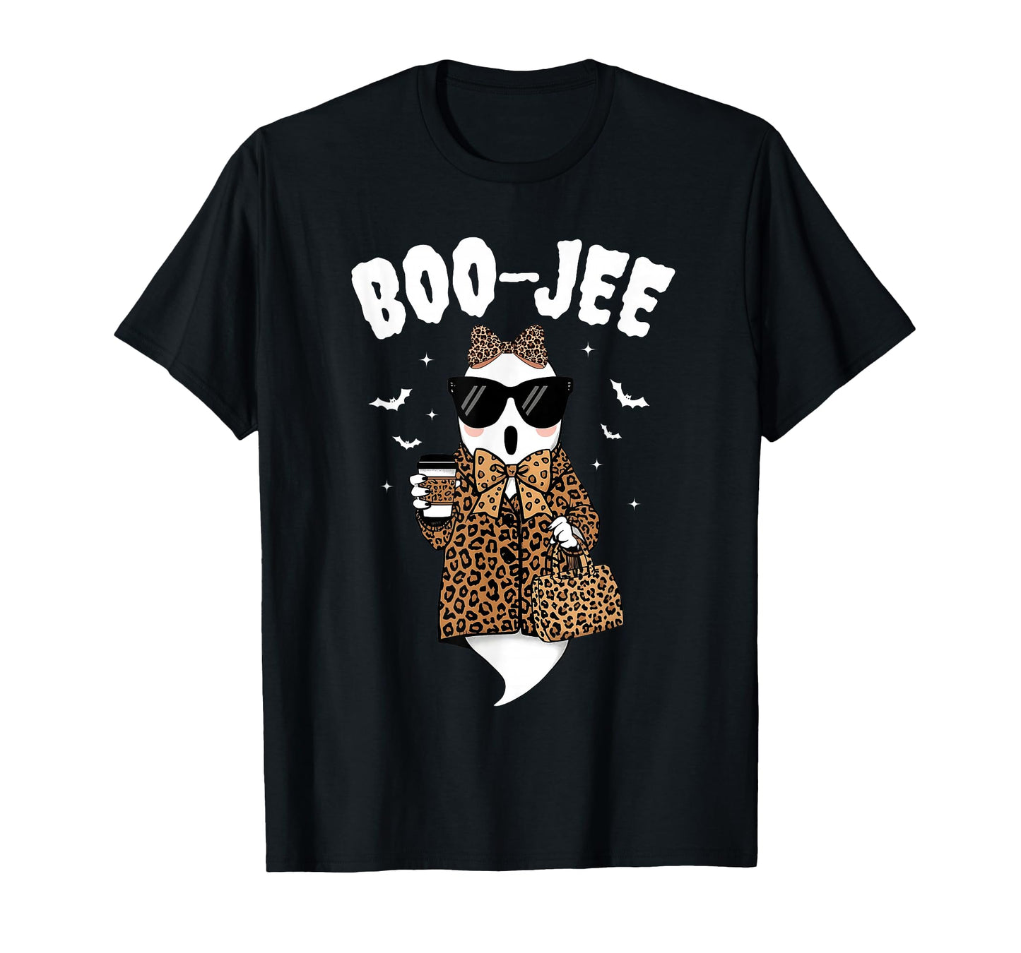 Boo JEE Boujee Pink Ghost Halloween October Vibes T-Shirt