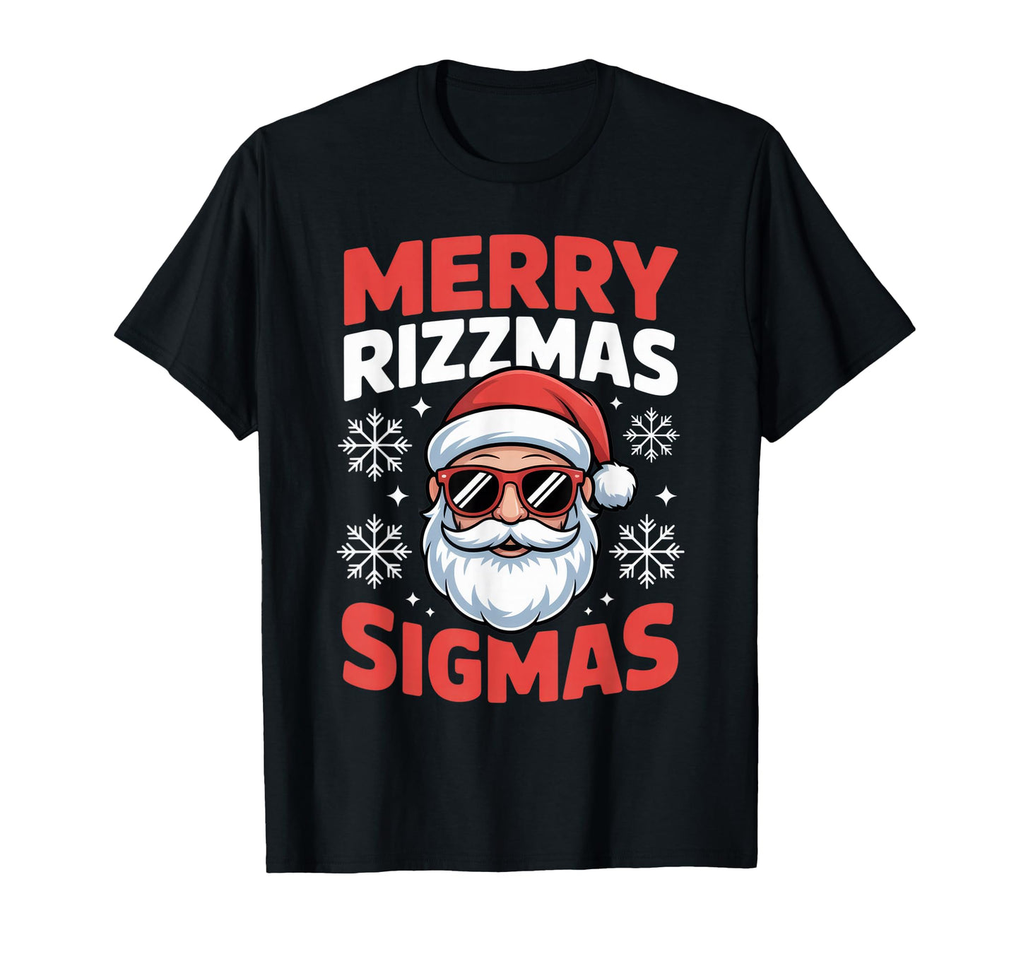 Merry Rizzmas Sigmas Funny Christmas Vibes T-Shirt