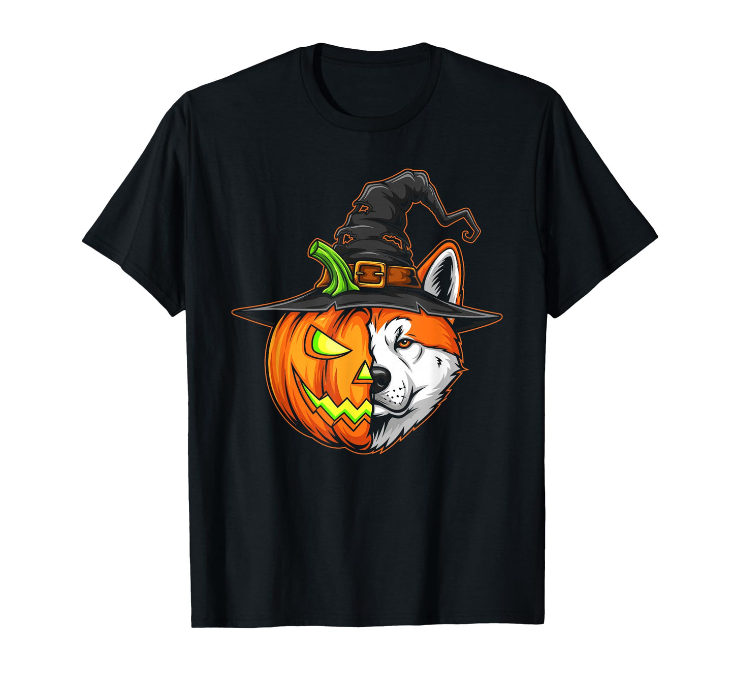 Akita Pumpkin Jack O Lantern Halloween Kids Mens Womens T-Shirt