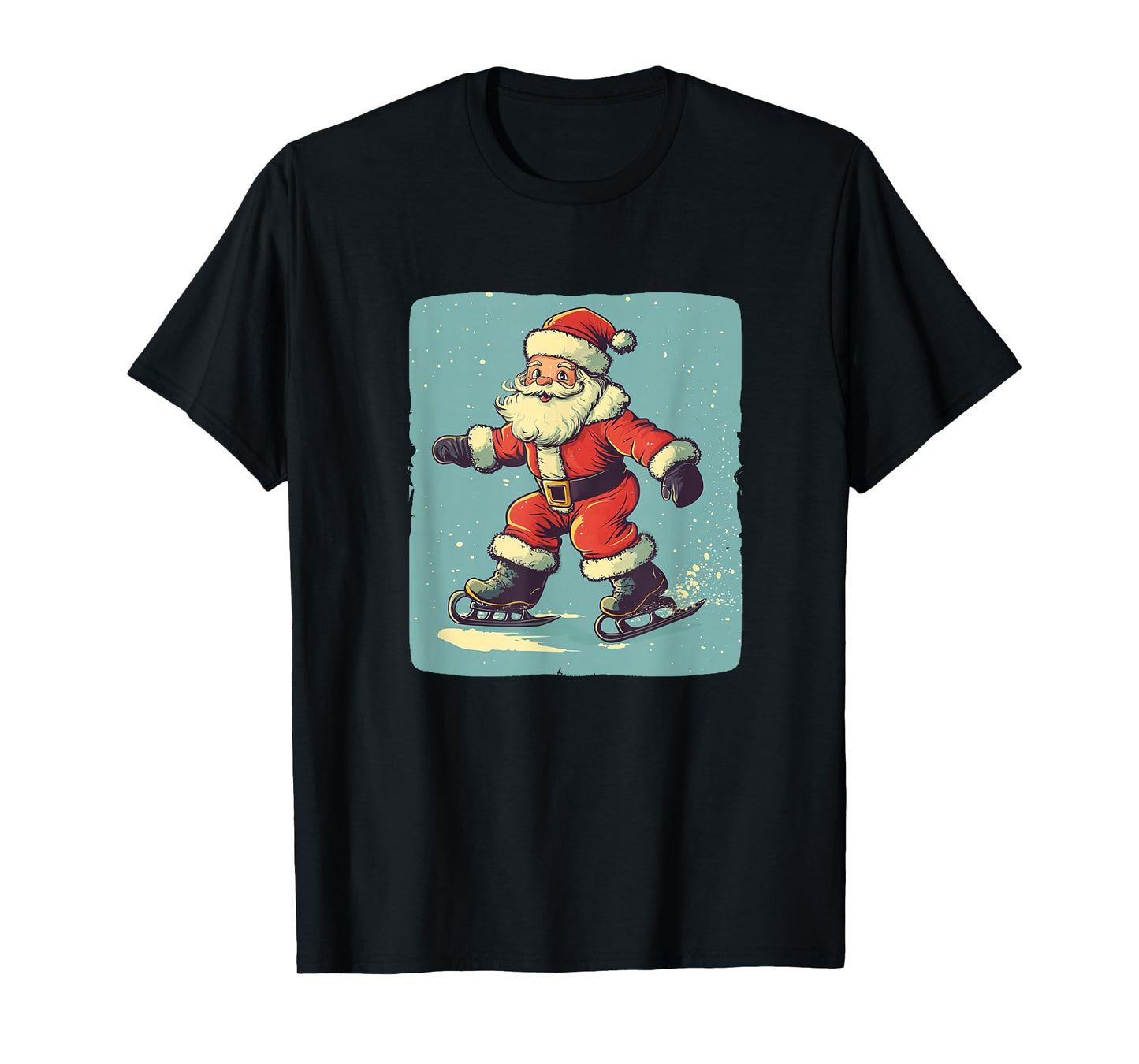 Festive Santa Claus on Ice for Winter Wonderland Lovers T-Shirt