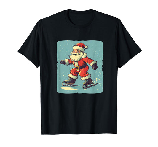 Festive Santa Claus on Ice for Winter Wonderland Lovers T-Shirt
