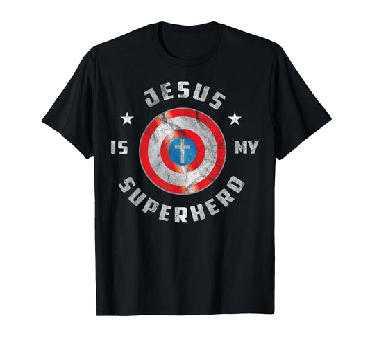 Jesus is My Superhero Fun Christian Religious T-Shirt