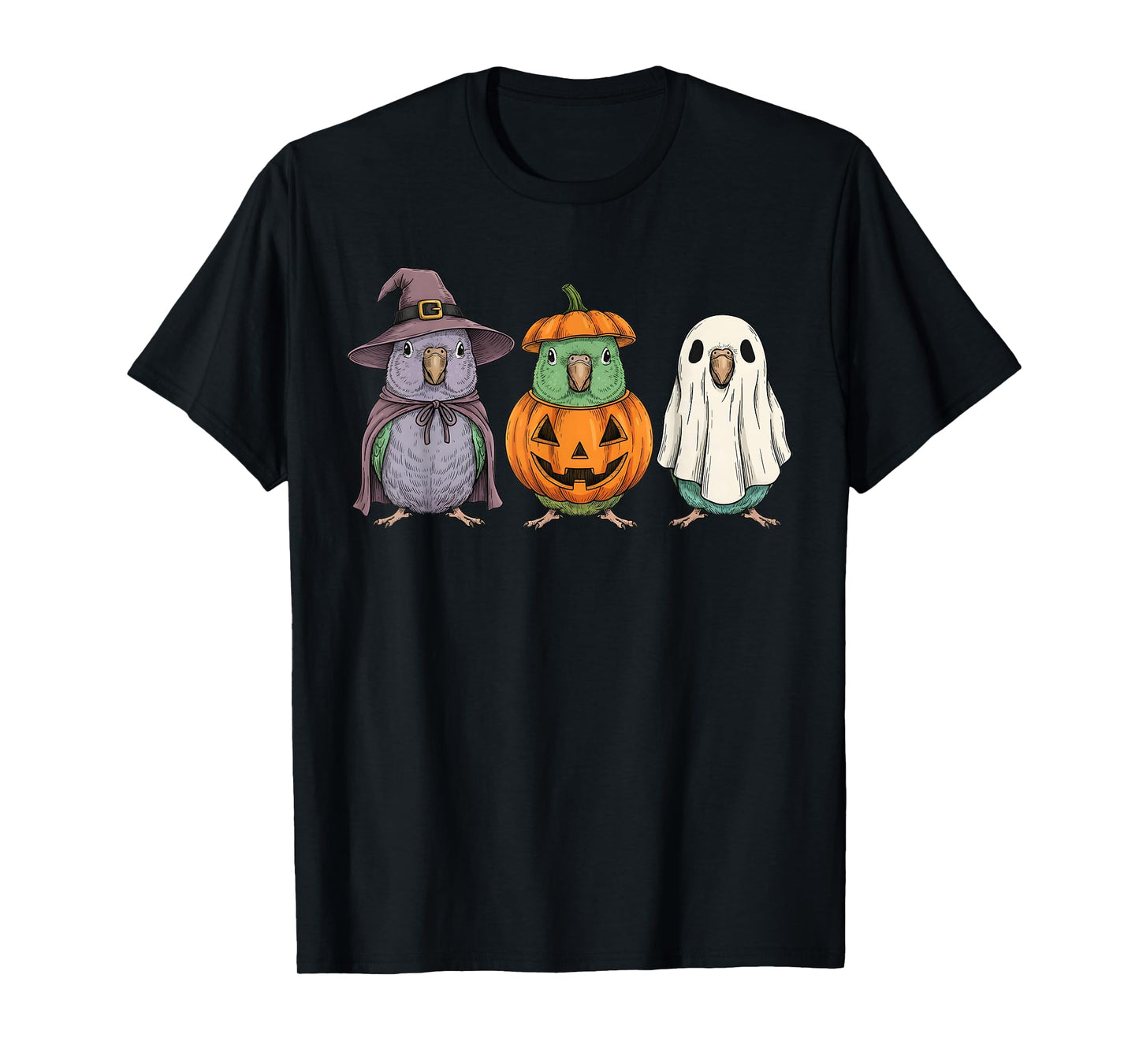 Spooky Ghost Parrotlet Lover Pumpkin Halloween T-Shirt