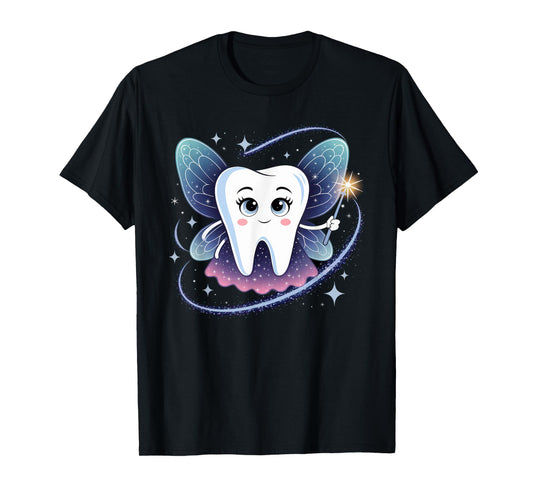 Tooth Fairy Costume Women Adult Teeth Carnival Dentist T-Shirt
