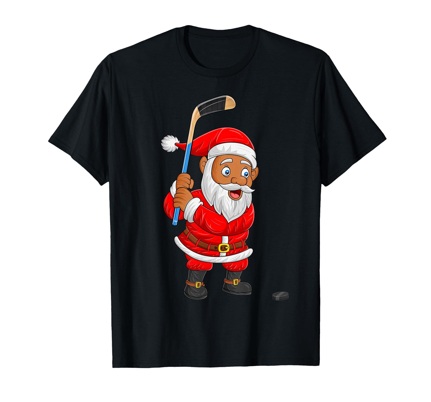 Ice Hockey Player Santa Christmas Pajamas Men Women Boys T-Shirt