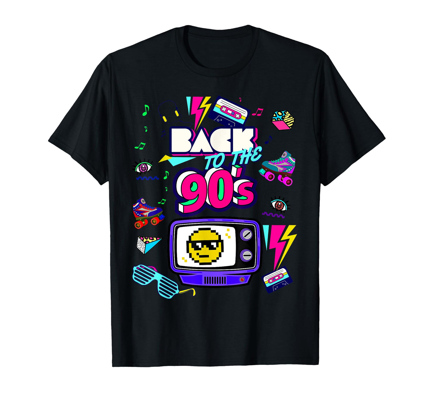 Men's Women's Kids Vintage Retro Back To 90's Graphic Design T-Shirt