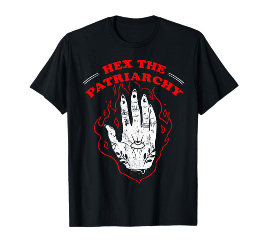 Feminist Witch Hex The Patriarchy Occult Hand T-Shirt
