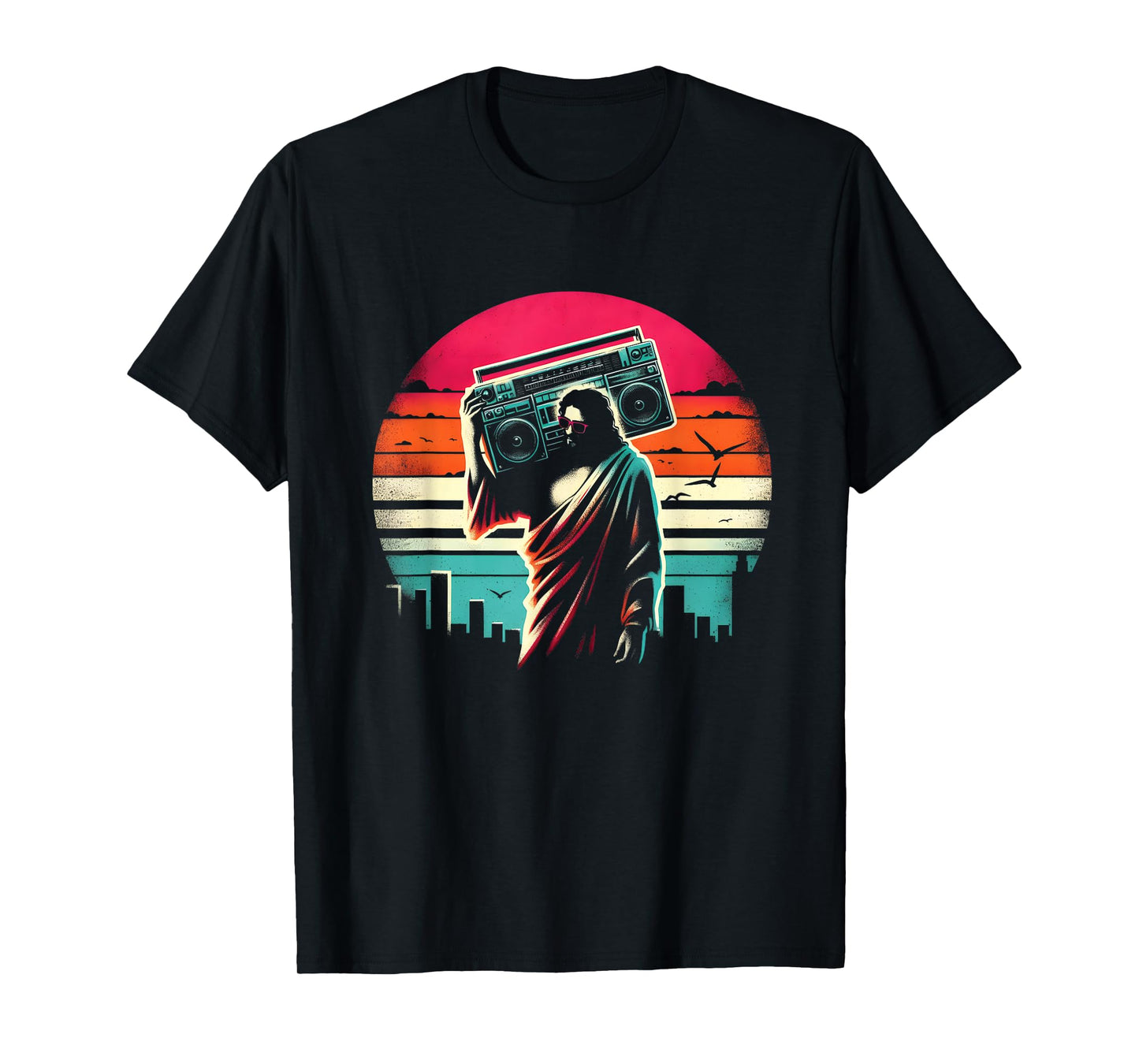 Jesus Boombox - Funny Christian Religious Ghettoblaster T-Shirt