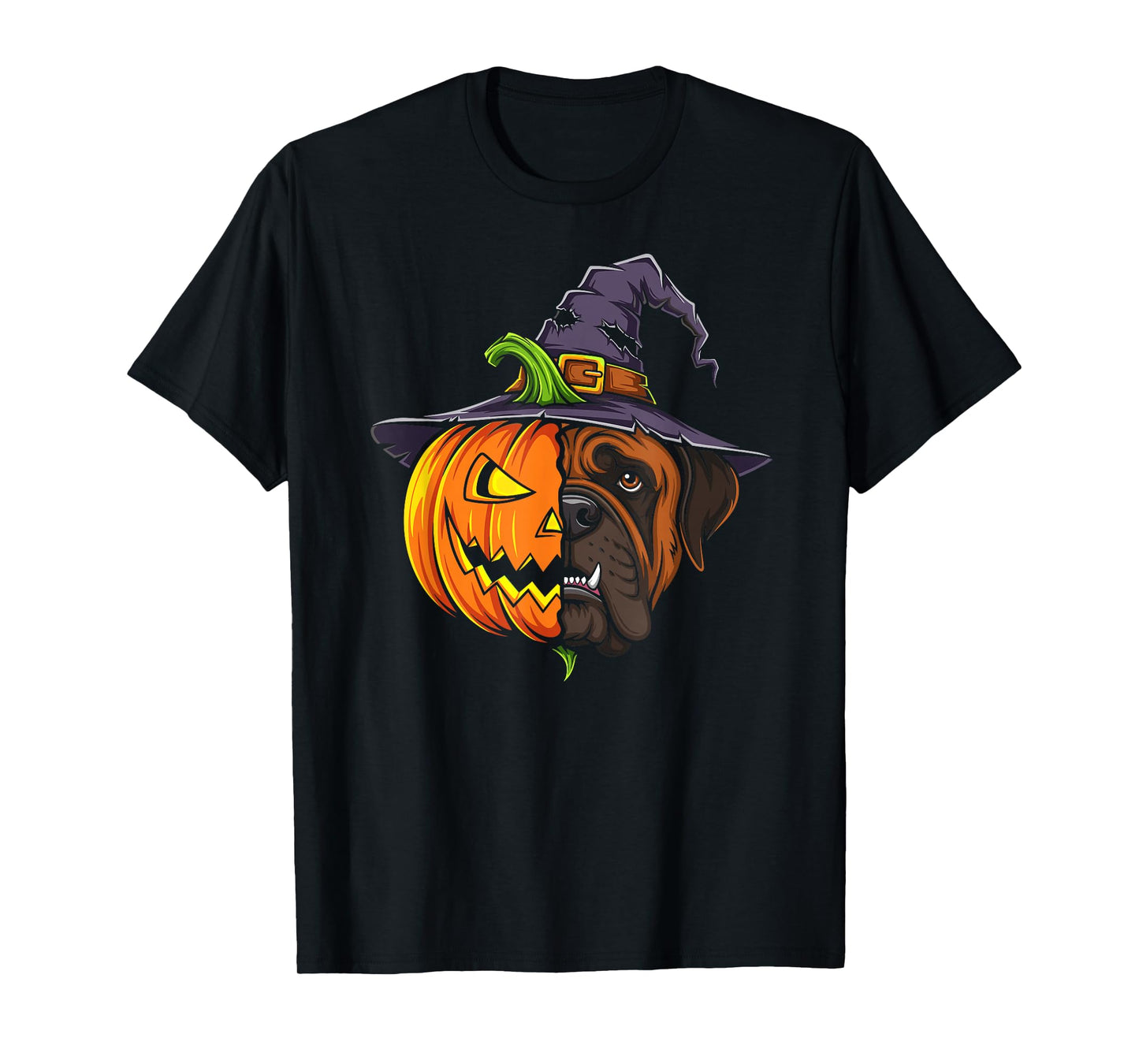 Mastiff Pumpkin Jack O Lantern Halloween Kids Mens Womens T-Shirt